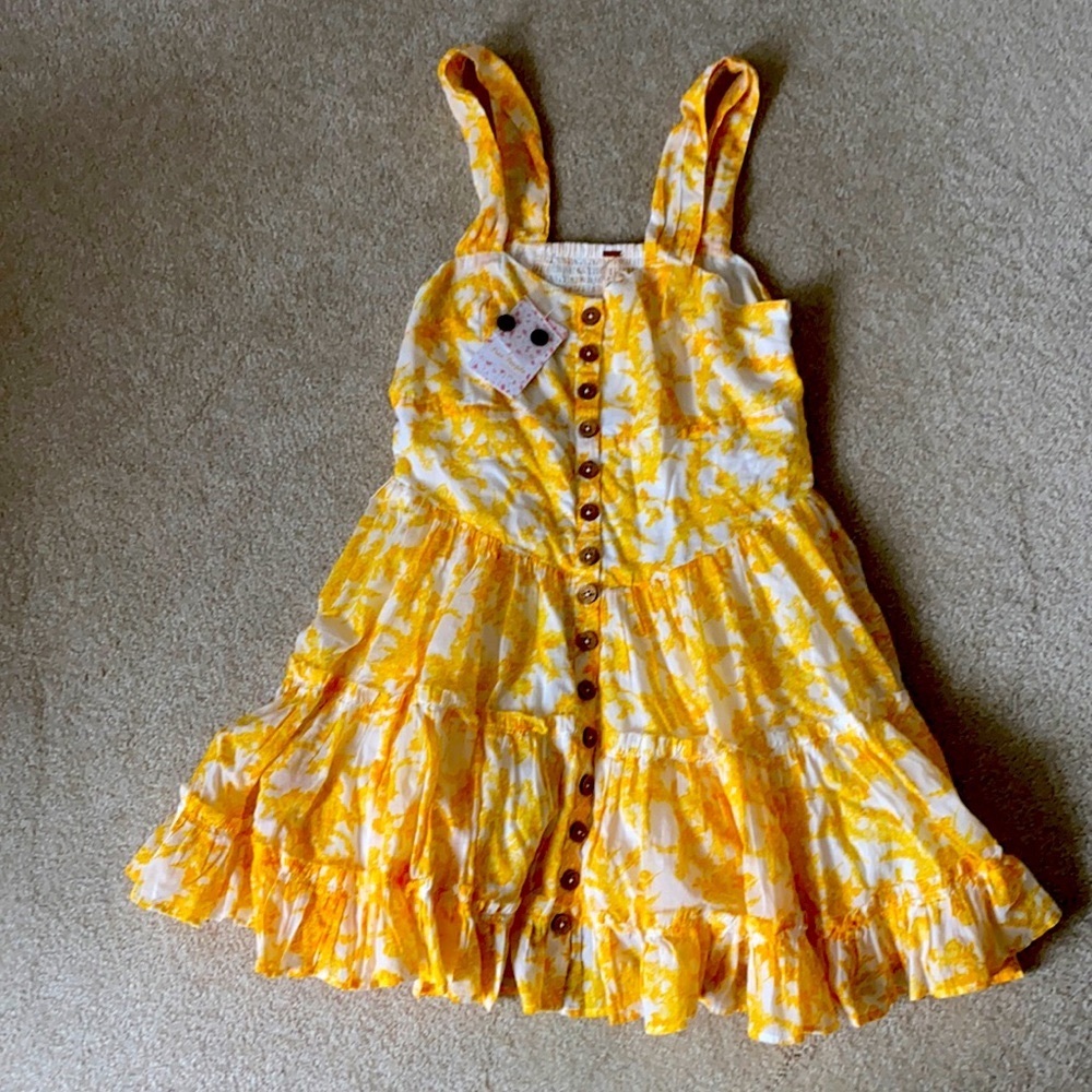 Adorable - sunny yellow Free People dress NWT S